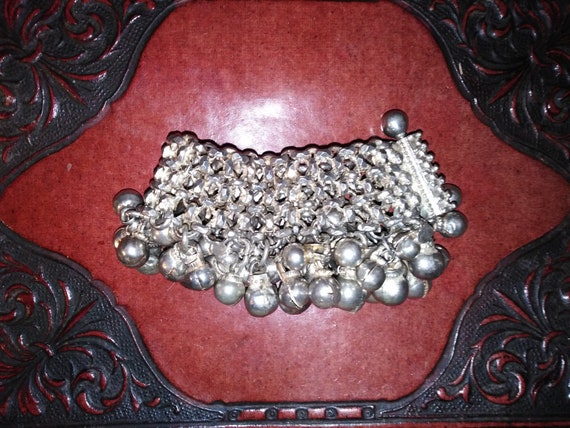Solid silver belly dancers bracelet massive heavy… - image 1
