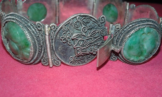 Antique C1900 Solid sterling silver filigree and … - image 6