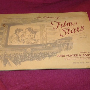 An Album of Film Stars - Third Series - Issued by John Player and Sons - famous actors and actresses of the 1930s