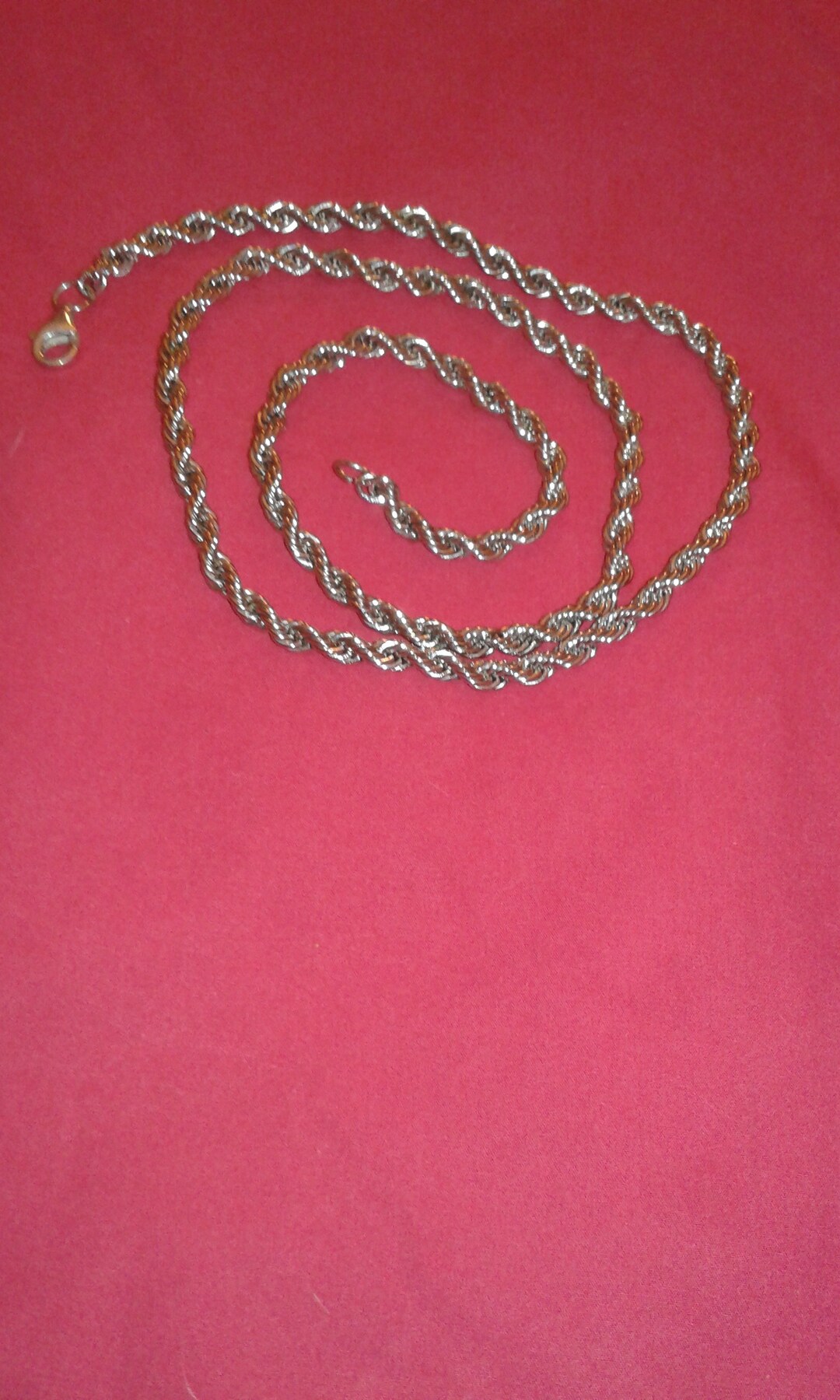 Solid Silver Double Stranded Long Chain Necklace - Etsy