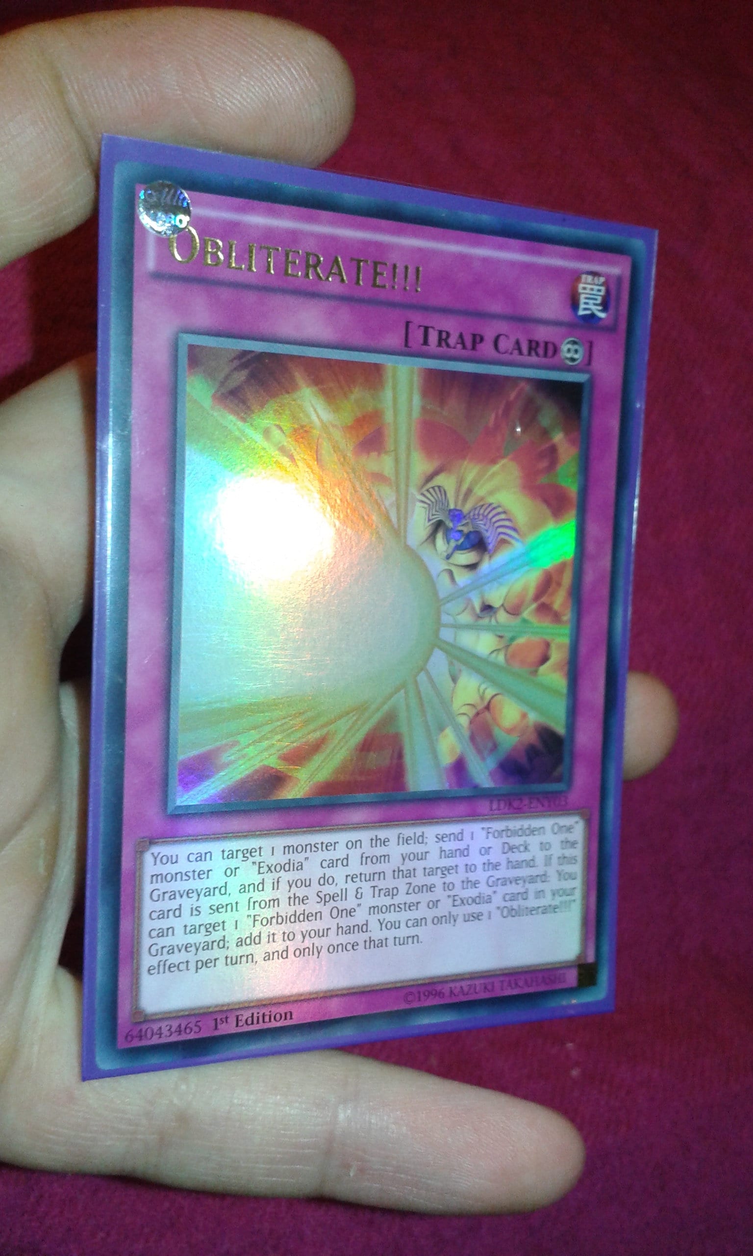 Buy Obliterate 1st Edition LDK2-ENY03 Yugioh Card Holo Shiny Trading Card  Playing Collectible - Japanese Anime - Near Mint Online in India - Etsy
