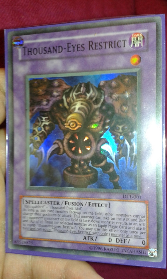 Yugioh Duel League Prize Gift Card - Thousand Eyes Restrict - DL1-001 - Etsy