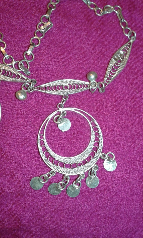 Solid sterling silver handmade filigree Rajasthan… - image 2