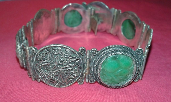 Antique C1900 Solid sterling silver filigree and … - image 1