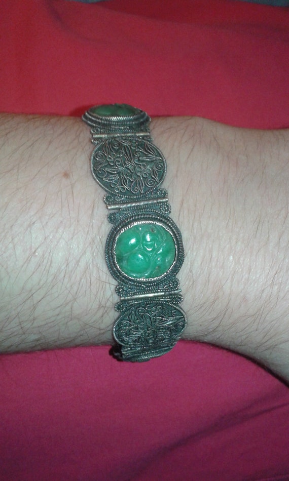 Antique C1900 Solid sterling silver filigree and … - image 7