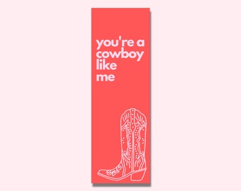 Cowboy Like Me, Fan Inspired Lyrics Bookmark | Tassel Merch Bookmark