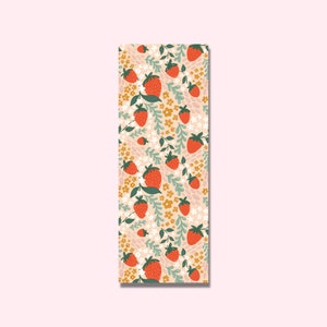 Strawberry Fields Floral Pattern Tassel Bookmark