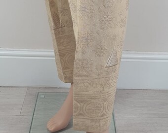 Embroidered trousers pants Capri Pakistani indian clothing