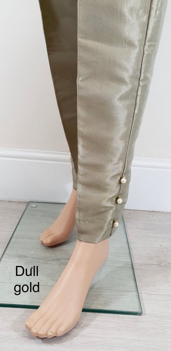 Buy Clora Fawn Hem Design Silk Trouser Online at Best Price - Clora Creation