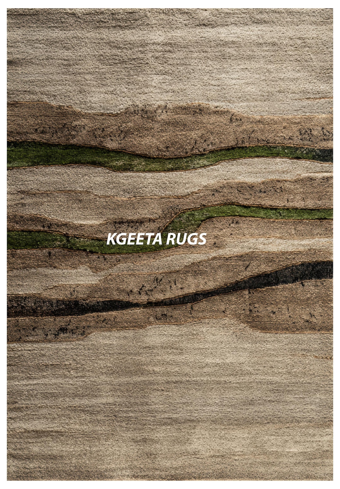 Undulating Small Rugs Handmade Bohemian Wool Rug: Undulating Color Bands, 6x8 Area Rug - Etsy