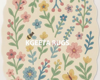 Handmade Wool Area Rug: Boho Chic Neutral Textured Carpet