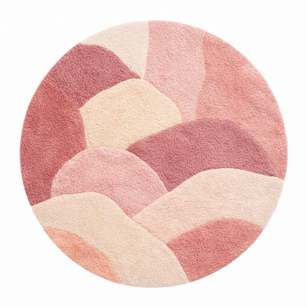 Handmade Boho Wool Round Rug, Artisanal Neutral Area Rug (8x8 Feet) - Etsy