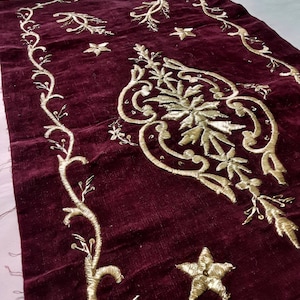 Antique Ottoman Home Decoration Fashion Velvet Gold Sırma Interior Home Style Traditional Turkish