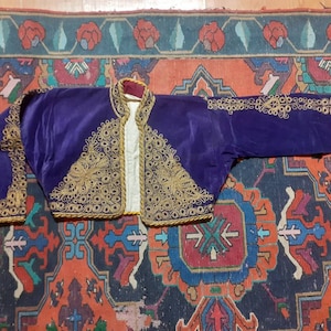 Antique Ottoman Sirma Cepken Jacket Fashion Velvet Gold Sırma Interior Home Style Traditional Turkish Wedding Dress Vintage Sirma