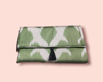 Bolso de mano de seda İkat Bolso de terciopelo İkat Bolso de mano İkat Bolso de seda y terciopelo İkat Bolso de mujer de seda İkat Bolso de moda Bolso nuevo Bolso de seda