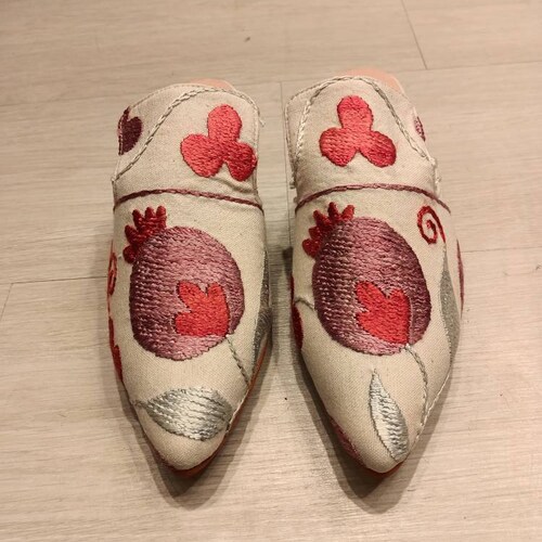 Silk ikat slippers and velvet ikat silippers are handmade embroideried | velvet ikat slippers | all numbers | shops upholstery fabric