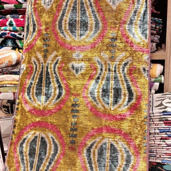 Silk Velvet Ikat Fabric Zebra main image 0