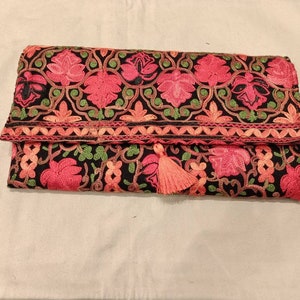 Embroidered Clutch Bag Handbag  Embroidered Bag