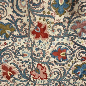 Hand-Embroidered Silk Suzani | Traditional Central Asian Textile | Decorative Wall and Furniture Cover 100×150 cm