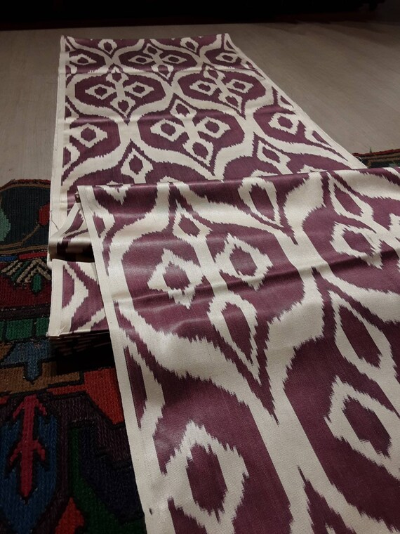 Colorful Silk Ikat Fabric by the Yard Handwoven Silk Ikat Etsy