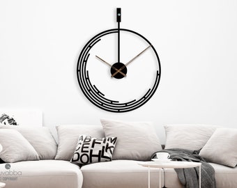 Nowoczesny metalowy zegar ścienny: minimalistyczny design, cichy mechanizm kwarcowy