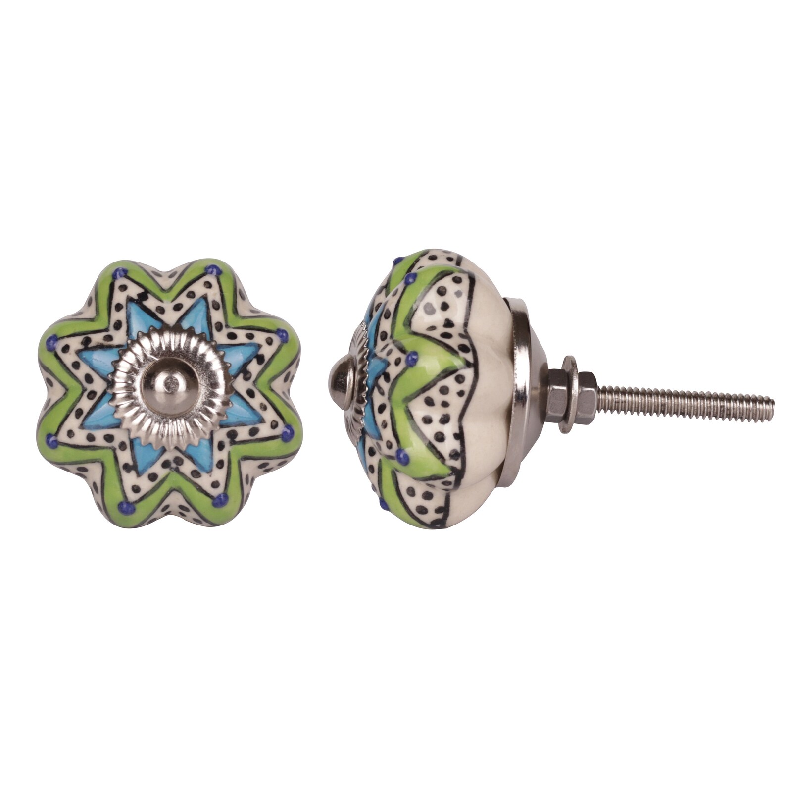 Ceramic Colourful Knobs Kitchen Knobs Furniture Etsy