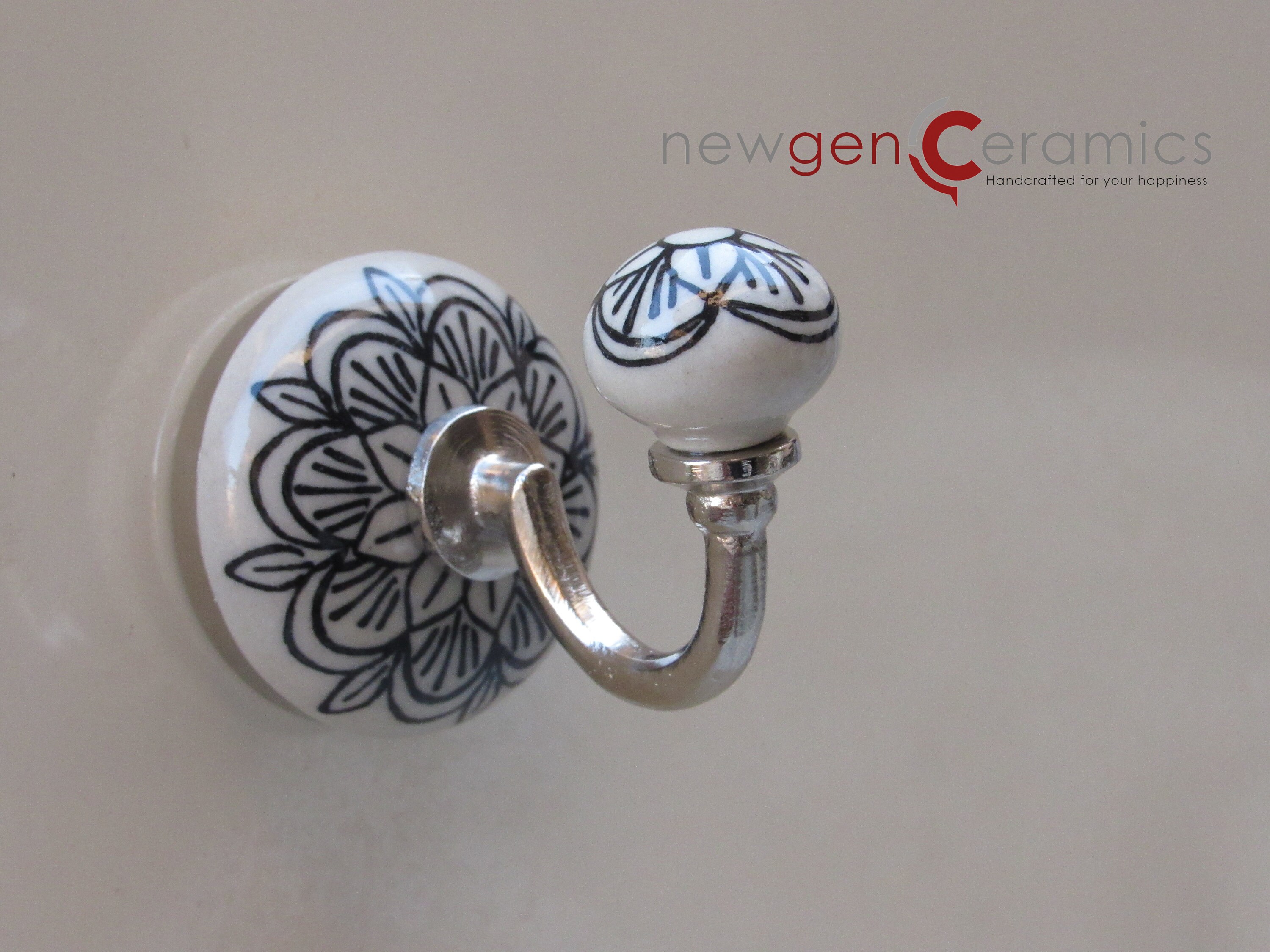 Black Ceramic Wall Hooks/Decorative Hooks/Kitchen Wall Hooks/ Etsy