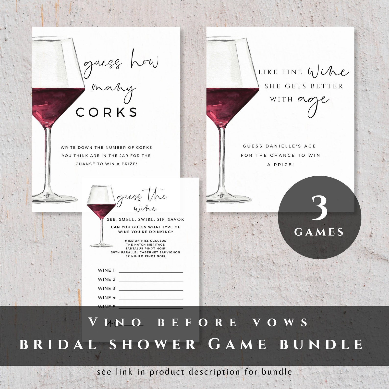 Modern Minimalist Guess How Many Corks Bridal Shower Game Sign Template ...