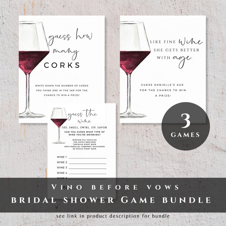 Modern Minimalist Guess How Many Corks Bridal Shower Game Sign Template ...
