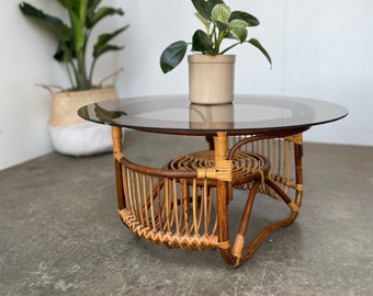 Gorgeous Mid Century Fanco Albini Style Coffee Table