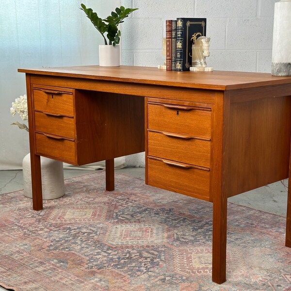 Teak Desk - Etsy