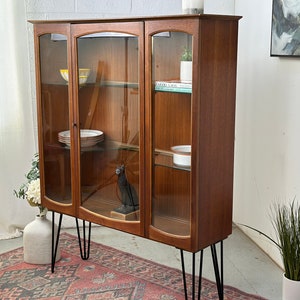 Mid-Century Modern Walnut Display Cabinet by Lane