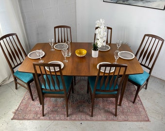 Sleek Mid-Century Modern Walnut Dining Table