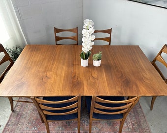 Restored Mid-Century Modern Walnut Dining Table