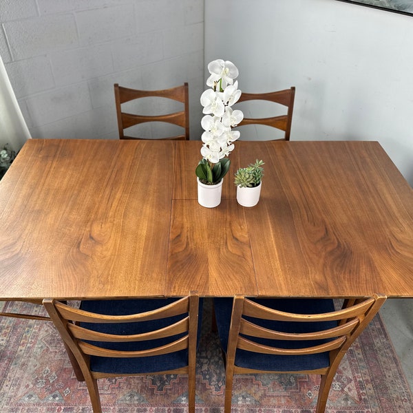 Restored Mid-Century Modern Walnut Dining Table