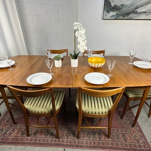 Extendable Mid-Century Modern Walnut Dining Table