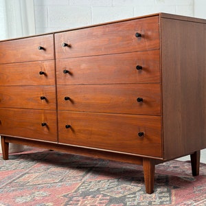 Rare Walnut Mid-Century Modern Lowboy Dresser by RWay