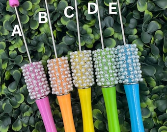 Pearl & Rhinestone Beadable Pens, Beadable Pens, DIY Beadable Pens, Beadable Ballpoint Pens