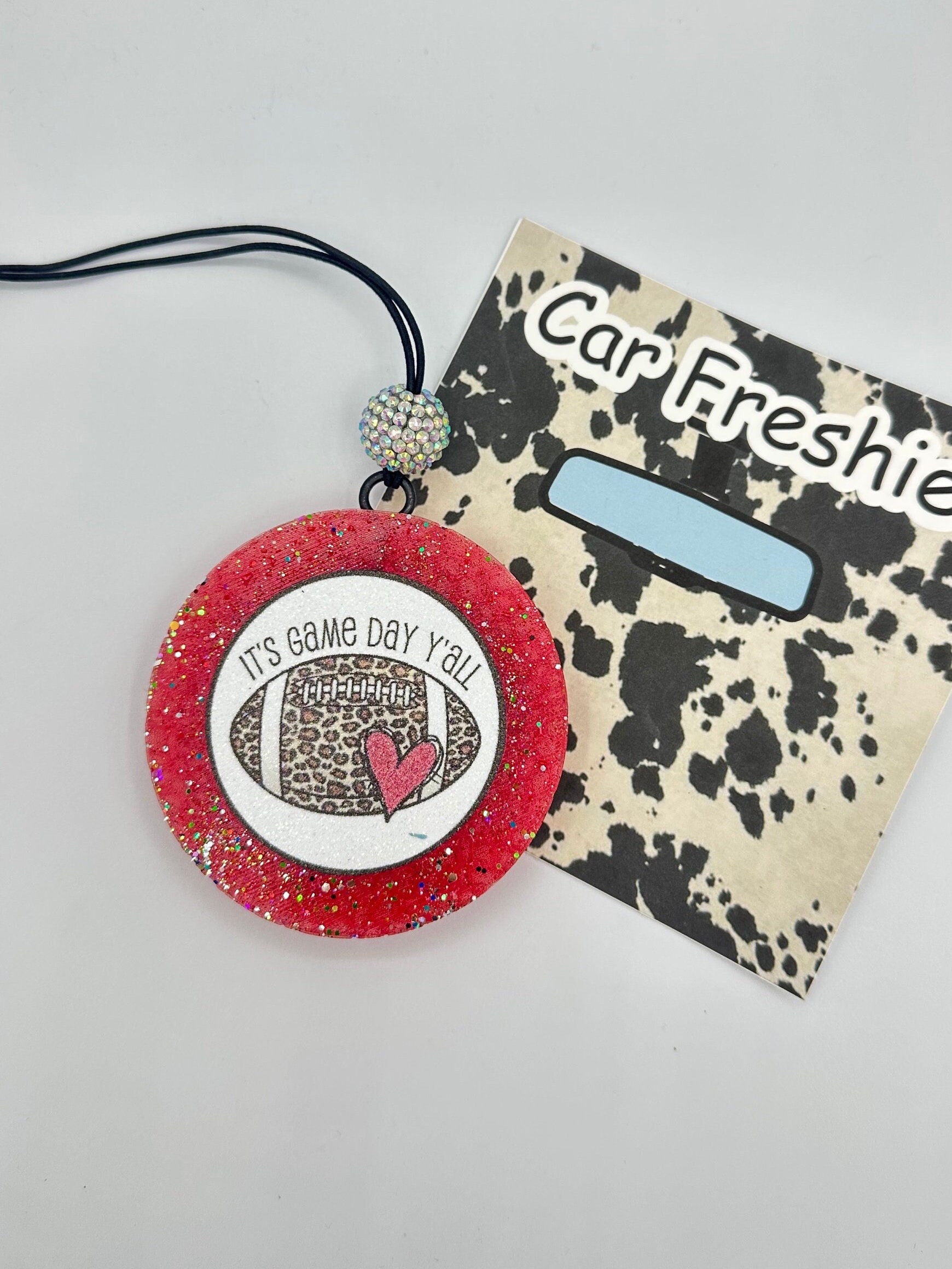 It’s Game Day Y’all Car Freshie, Glitter Cardstock Freshie, Round ...