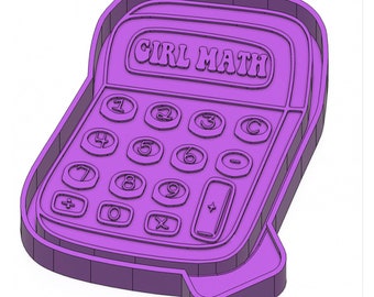 Girl Math Calculator freshie mold, car freshie molds, freshie molds, aroma bead mold