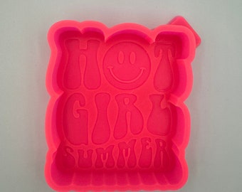 Hot girl summer freshie mold, freshie mold, car freshie mold, silicone freshie mold, silicone molds, smiley face mold