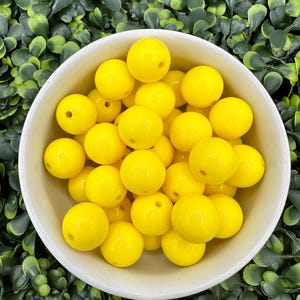 15mm Liquid Lemon Yellow Silicone Bead