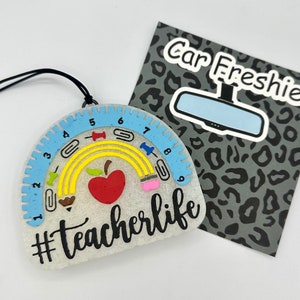 teacher rainbow car freshie, girly freshie, freshie, teacher freshie, car freshie, freshy