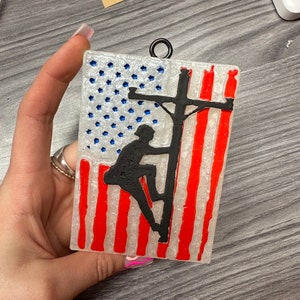 Lineman Freshie, American Flag Lineman freshie, USA freshie
