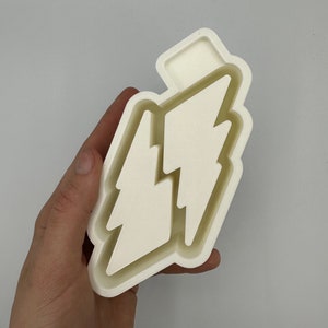 Lightning bolt car freshie vent clip mold, freshie vent clip mold, freshie molds