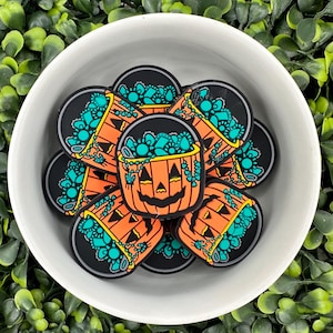 Western Halloween Bucket Silicone Focal Bead