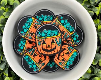 Western Halloween Bucket Silicone Focal Bead