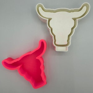 Stierkopf Auto Freshie Mould, Longhorn Kuh Freshie Mould, Silikon Freshie Mould, Bull Freshie Cardstock Mould