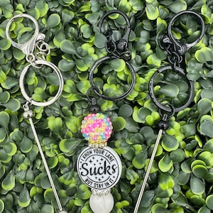 Beadable Keychains for silicone beads, Keychains, Accessories