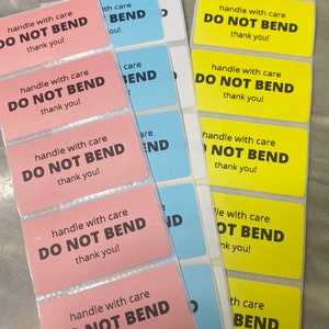 Please Do not Bend Stickers | Business stickers for packaging | Thermal Stickers